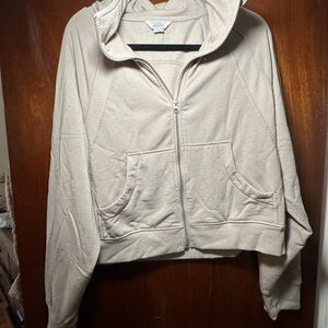 Danskin Light Beige Full-Zip Jacket